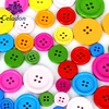 20-100pcs Multicolor 15mm 20mm 25mm 30mm Round Wooden Buttons 4 Holes Sewing Button Scrapbooking Garment DIY Apparel Accessories ► Photo 3/6