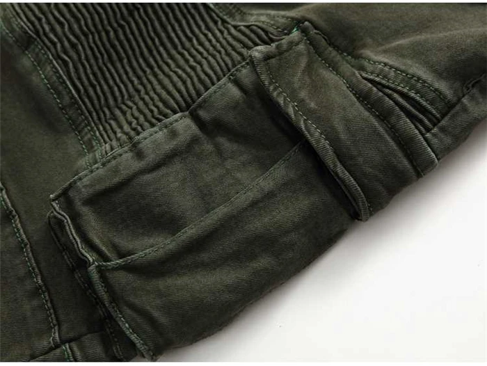 Для мужчин весна и осень модный бренд Европа стиль High Street мотоциклетные плиссированные мужские джинсы деним повседневное молнии брюки для