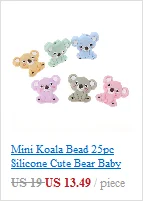 Wholesale 10pc Koala Silicone Baby Teether Animal Bear Bpa Free Newborn Teething Necklace Pendant Accessories DIY Christmas Gift