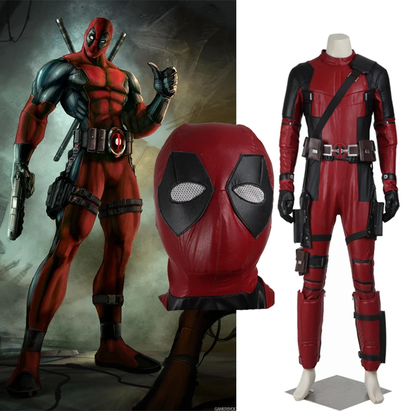 

High Quality Modified Version X-Men Deadpool Mutants Wade Winston Wilson Cosplay Costume with Mask Customize