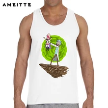 Мода Рик и Морти лев Король майка Мужская новинка мультфильм рубашки без рукавов Летние хипстерские фитнес мужской жилет топы