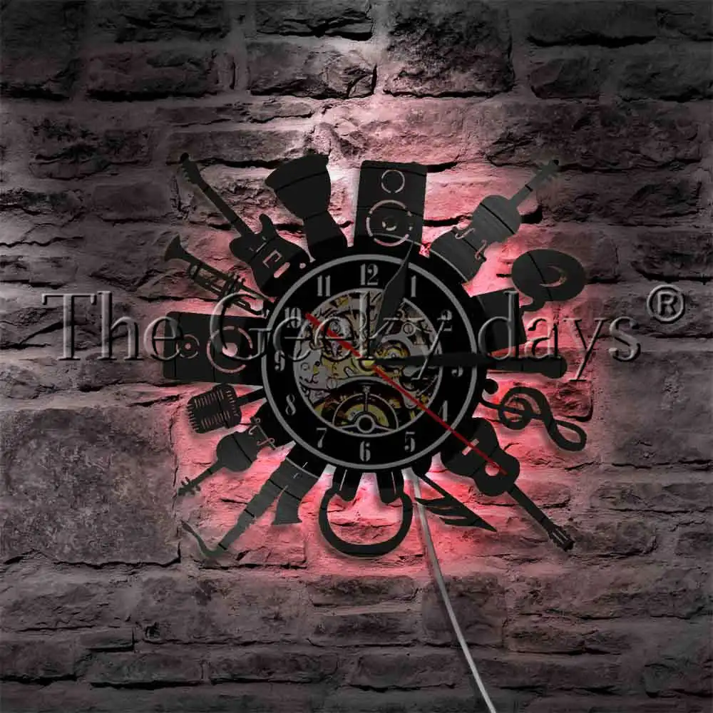 1Piece Rock N Roll Music Band Sign Musical Instrument Home Decor LED