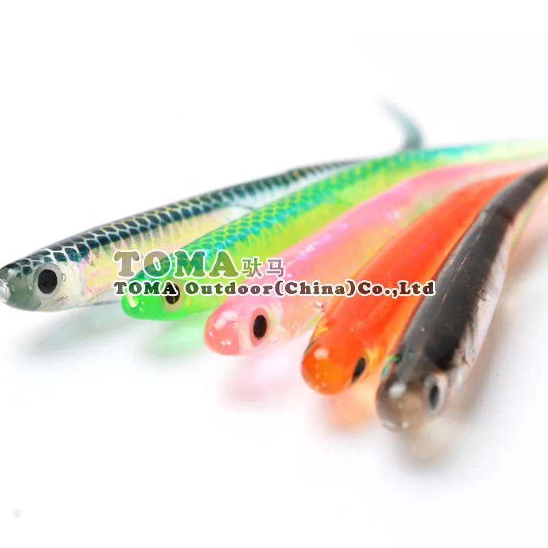 beutel T Schwanz Gummiköder Angelköder Kit Wurm Lockt Swimbaits 10 Teile