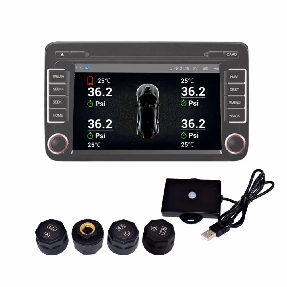 

2017 New style Car TPMS Tire Pressure Monitoring System USB Connecting Android DVD/MP5 Large-size Screen Monitors