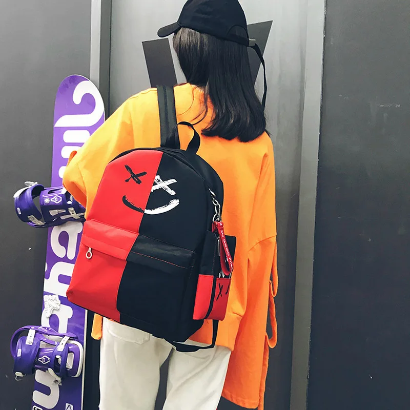

2018 Fashion Women Backpack Color Canvas Large Capacity Student Bag With Coin Pocket Literary Youth High Quality School Bag