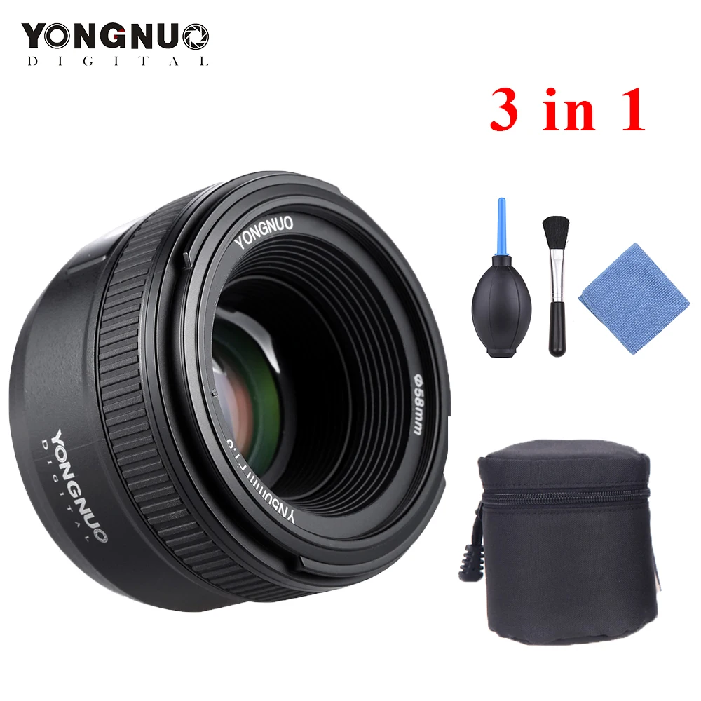 Объектив YONGNUO YN50mm F1.8 с большой апертурой и автофокусом для Nikon D800 D300 D700 D3200 D3300 D5100 D5200 D5300 объектив камеры