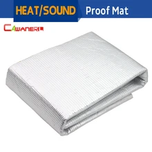 Cawanerl 100 см X 100 см Алюминиевая фольга машинный двигатель брандмауэр багажника звук теплоизоляция Deadener материал коврик Deadening
