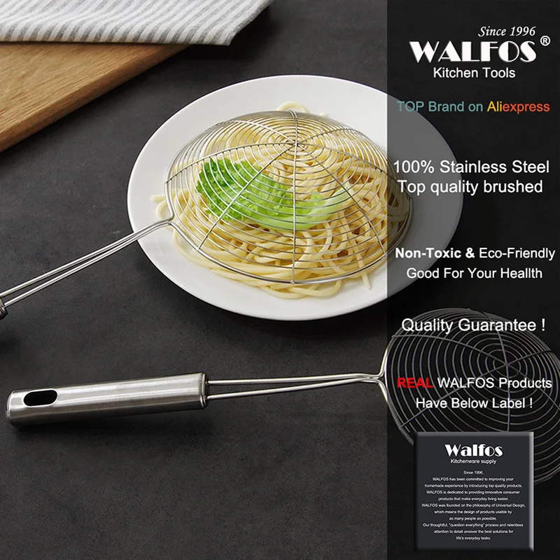 WALFOS сито из нержавеющей стали для кухни приготовления пищи жирное масло фильтр скимминг смазки и пены Filetr