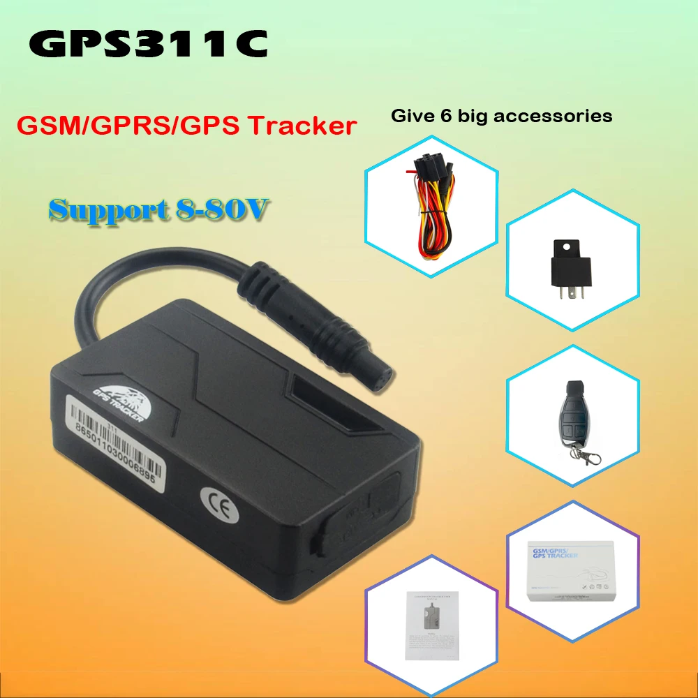 Мини Автомобильный gps-трекер gps 311C-L coban с пультом дистанционного управления Управление устройство слежения в реальном времени GSM gps трекер для мотоцикла 8-40V