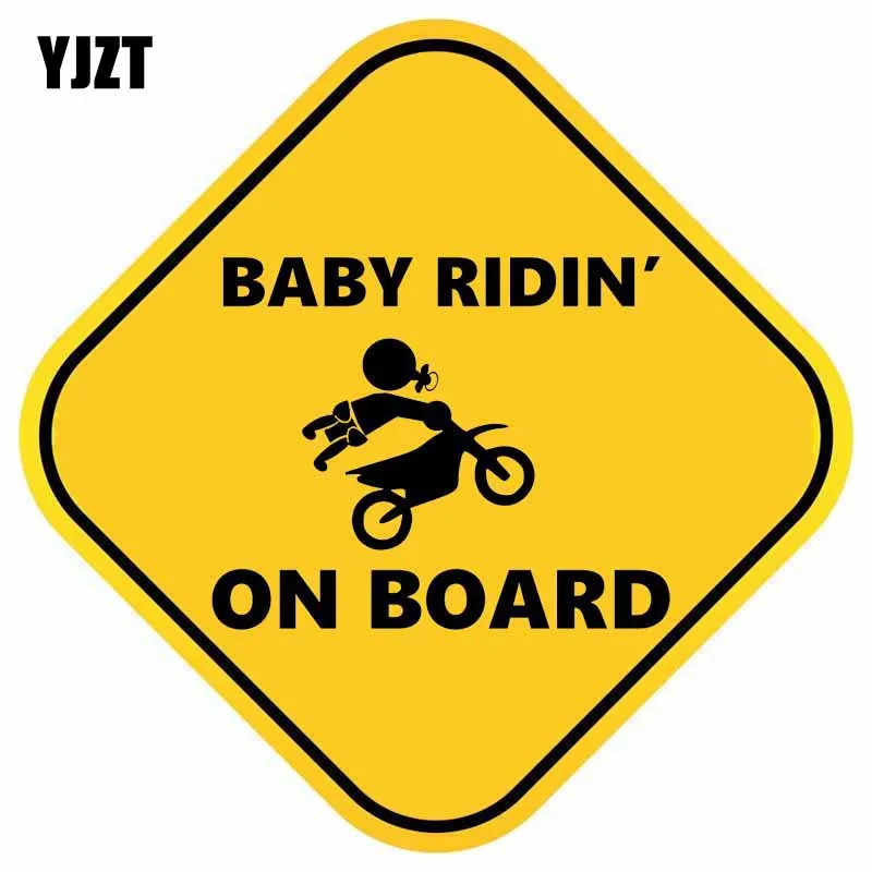 YJZT 15.8CM*15.8CM BABY RIDIN ON BOARD PVC Decal Automobile Thrill Show Car Sticker 12-40132 | Автомобили и мотоциклы