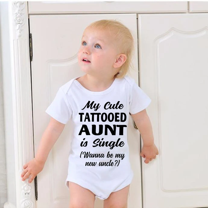 

My Cute Aunt Baby Clothes Summer Short Sleev Bodysuit Baby Boys Girls Newborn Infant Bodysuit Jumpsuit 0-24M