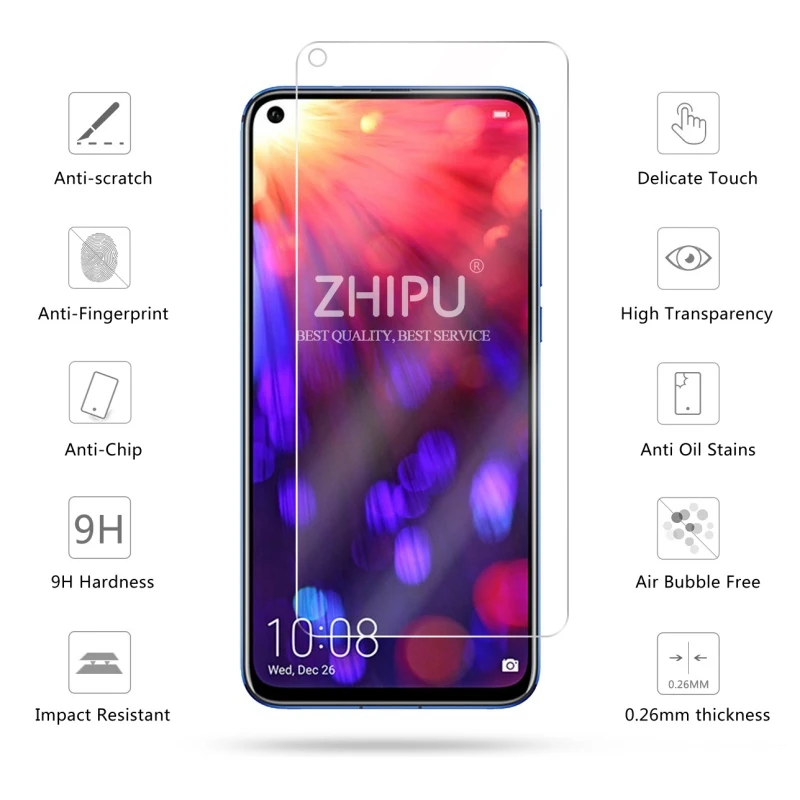Закаленное стекло для Huawei Honor View 20 V20 20Pro защита экрана закаленное на 20i 20s Lite