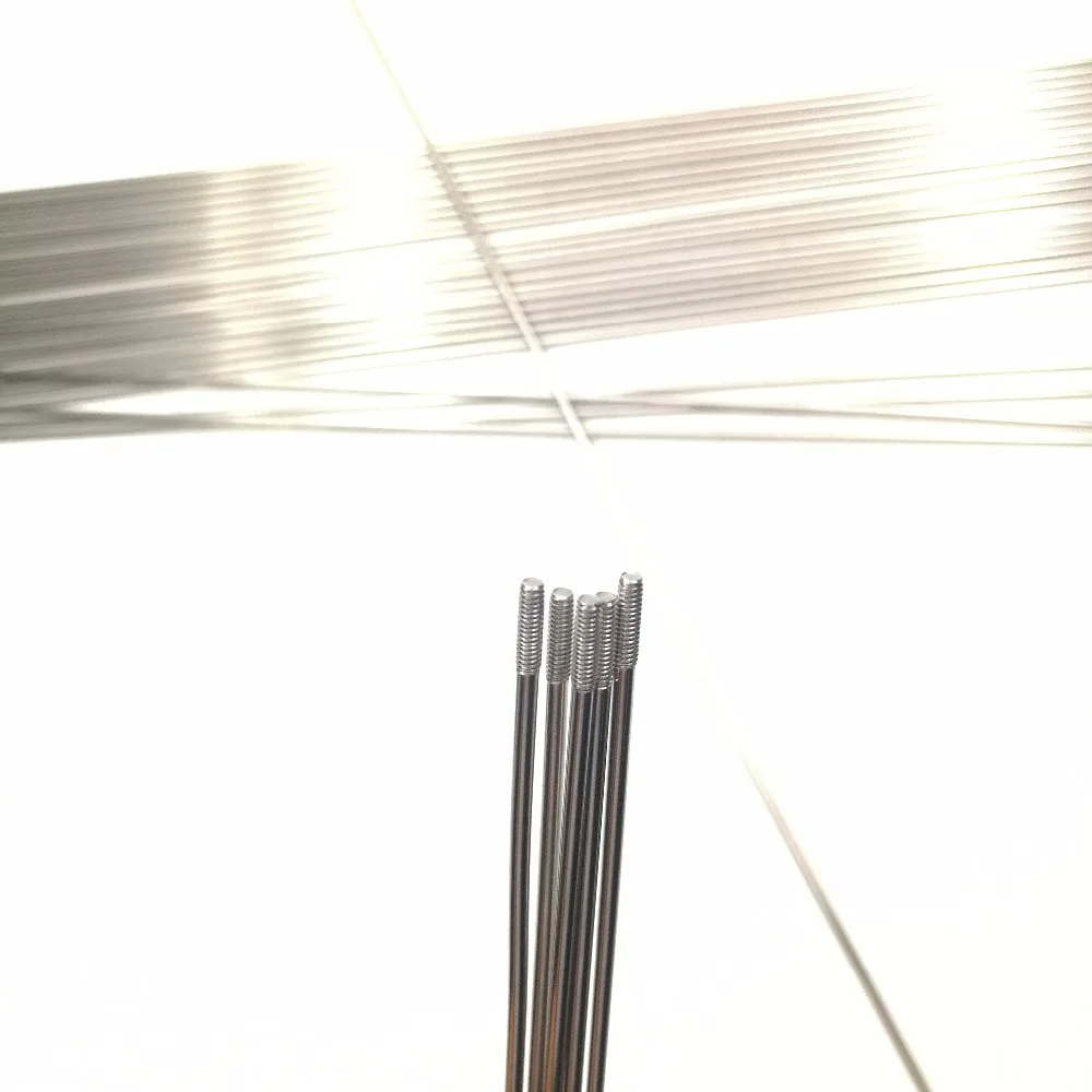 28 PCS A Lot Straight Pull Bicycle Spokes Diameter 2.0 mm Cylinder Sliver Color Racing Road Bicycle Spokes Cycling MTB/BMX Parts