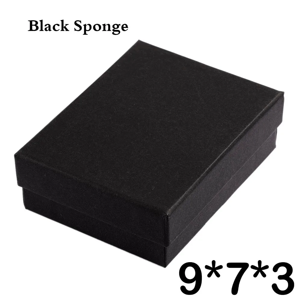1pcs Black White Jewelry Organizer Box Square Earring Necklace Engagement Ring Bracelet Storage Display Box Gift Box Holder Case