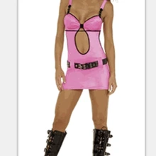 Женское сексуальное розовое белье Babydoll платье Ночная одежда 9007