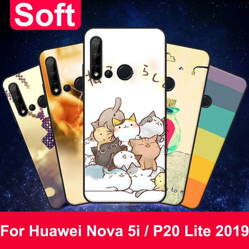 Чехол для Huawei Nova 5i милый мультяшный чехол Nova5i P20 Lite 2019 P 20 мягкий из ТПУ с защитой от