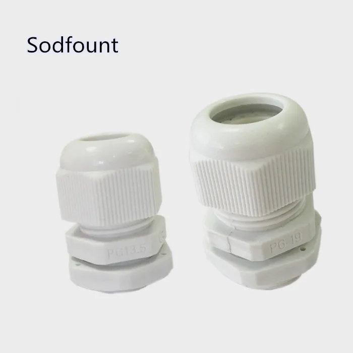 

10pcs PG21 Cable Glands Nylon plastic, waterproof cable connectors spiral fixed