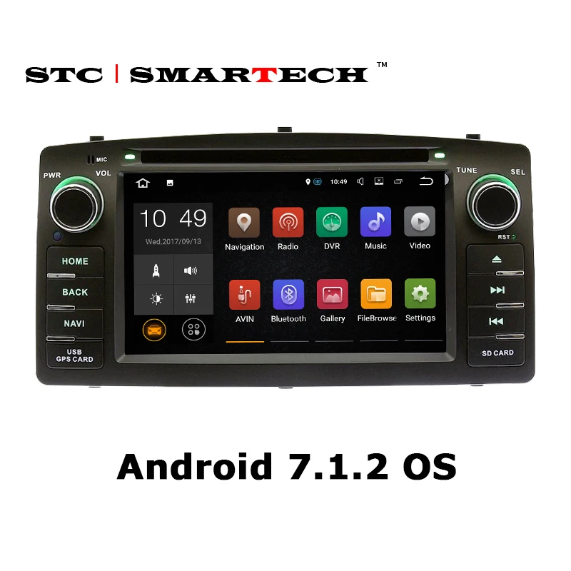 

SMARTECH 2 din Corolla Altis E120 Android car dvd player gps navigation autoradio for Toyota Corolla Altis E120 Support TPMS OBD