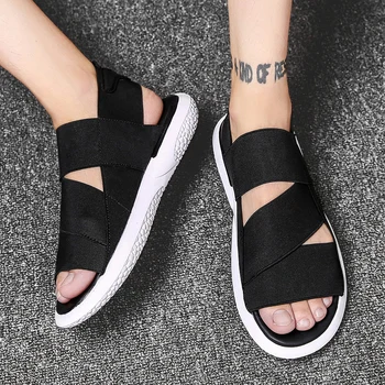 

2018 New Fashion Men Sandals SANDALS Indoor Men Slippers Open-toed Leather Sandals Men Sandals Quality Mans Footwear Flip Flops