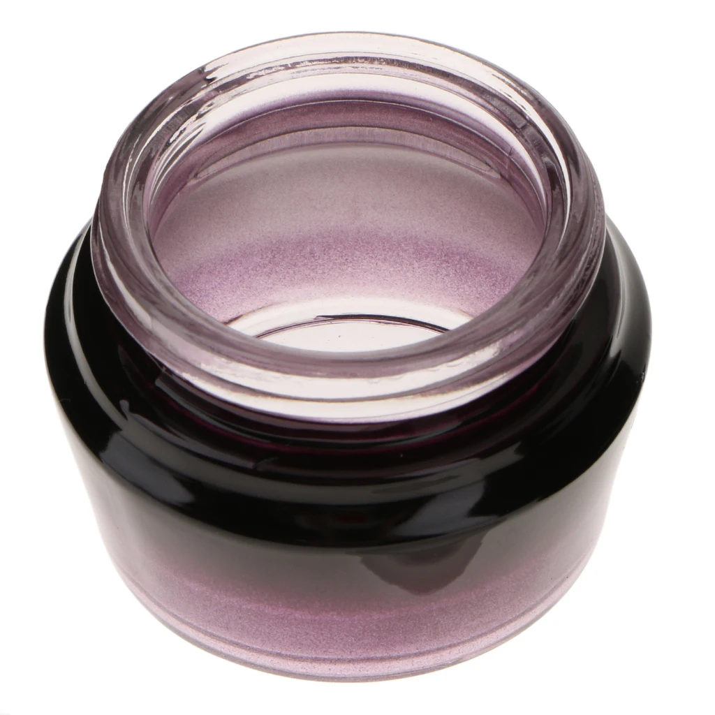 Empty Glass Face Cream Lotions Lip Balm Storage Cosmetics Container Pot Jars Bottle with Black Lids High-grade Thickened