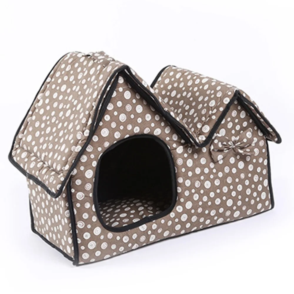 Pet-Bed-Dog-Cat-Puppy-House-Double-roof-Cushion-Mat-Soft-Comfortable-Removable-Cover-Handle-Cute (2)