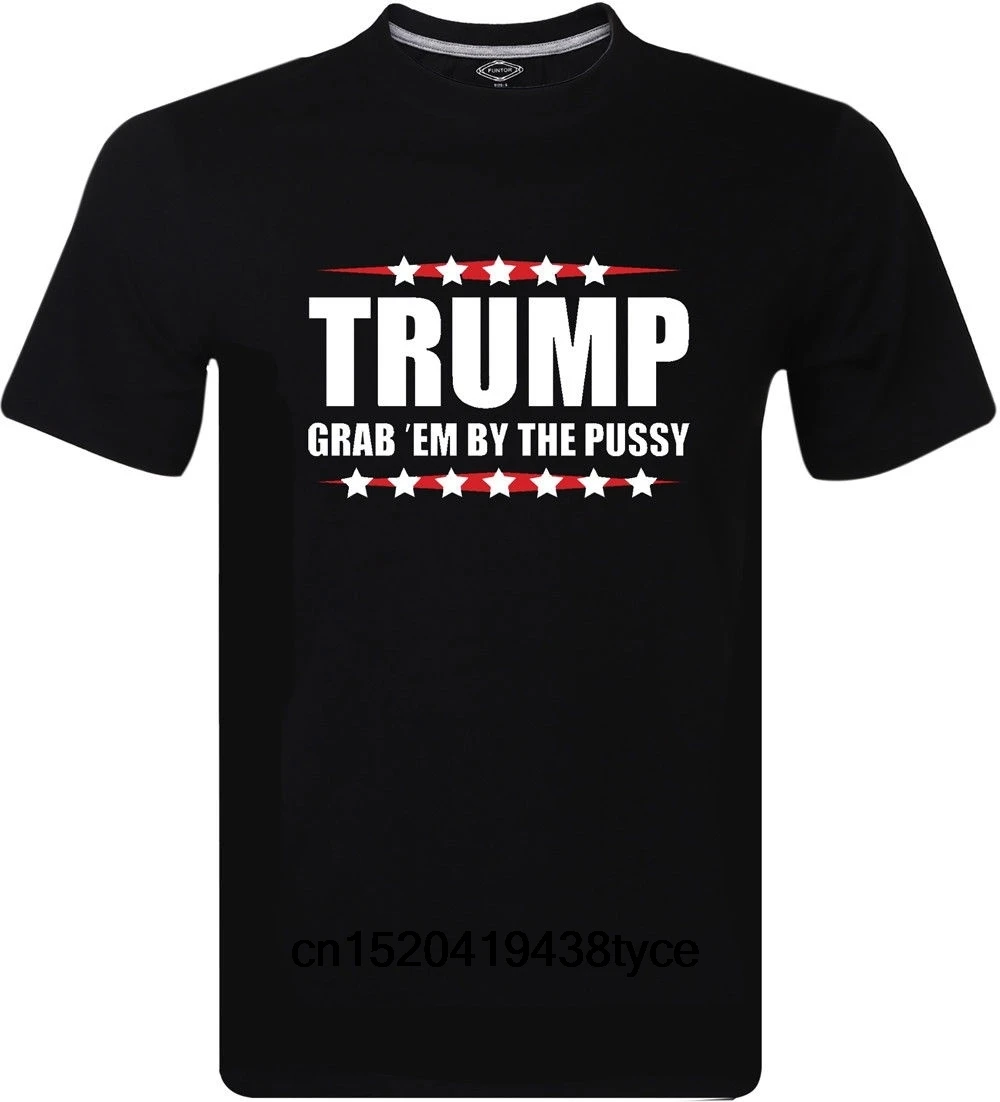 Grab ɾm By The Pussy TRUMP Футболка Дональд Трамп забавная Хлопковая мужская футболка |