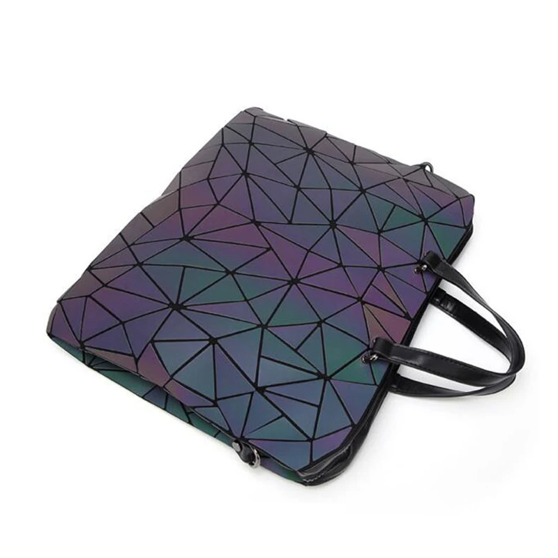 Женские сумки известных брендов, светящаяся Геометрическая клетчатая сумка-мессенджер, повседневная сумка через плечо, модные женские сумки