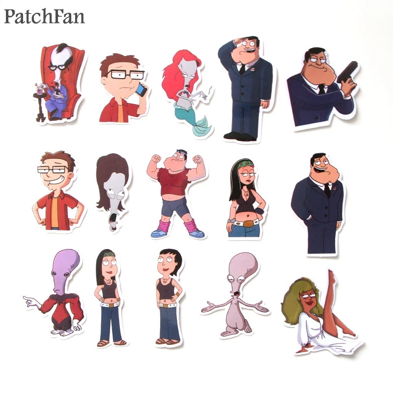 Patchfan 55 шт. Американский папа мультфильм дети игрушки Стикеры для DIY Скрапбукинг альбом ноутбук телефон тетрадь наклейка стикеры A1769