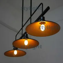 3 головки металлический затененный подвесной светильник Северная Европа промышленный подвесной светильник лампа накаливания подвеска столовая Эдисона люстры
