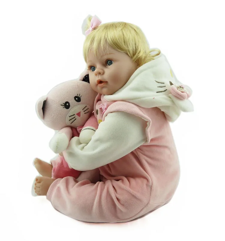 NPK 50 см кукла реборн для малышей Милые Силиконовые Реалистичные baby doll маленьких
