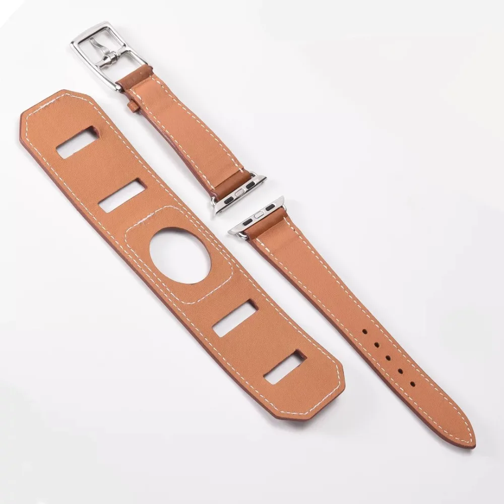 Браслет на запястье для Apple Watch, кожаный ремешок, 42 мм, 38 мм, 40 мм, 44 мм, браслет для iWatch, ремешок серии 5, 4, 3, 2, 1