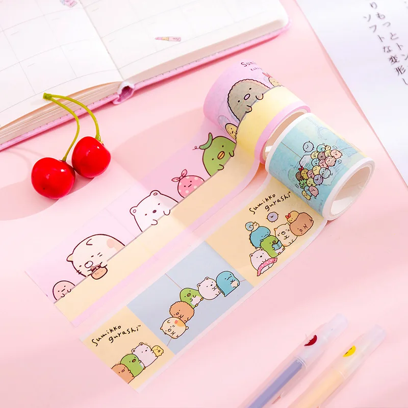 4.5cm Cute Bow Sumikko Gurashi Super Bullet Journal Washi Tape Adhesive Tape DIY Scrapbooking Sticker Label Masking