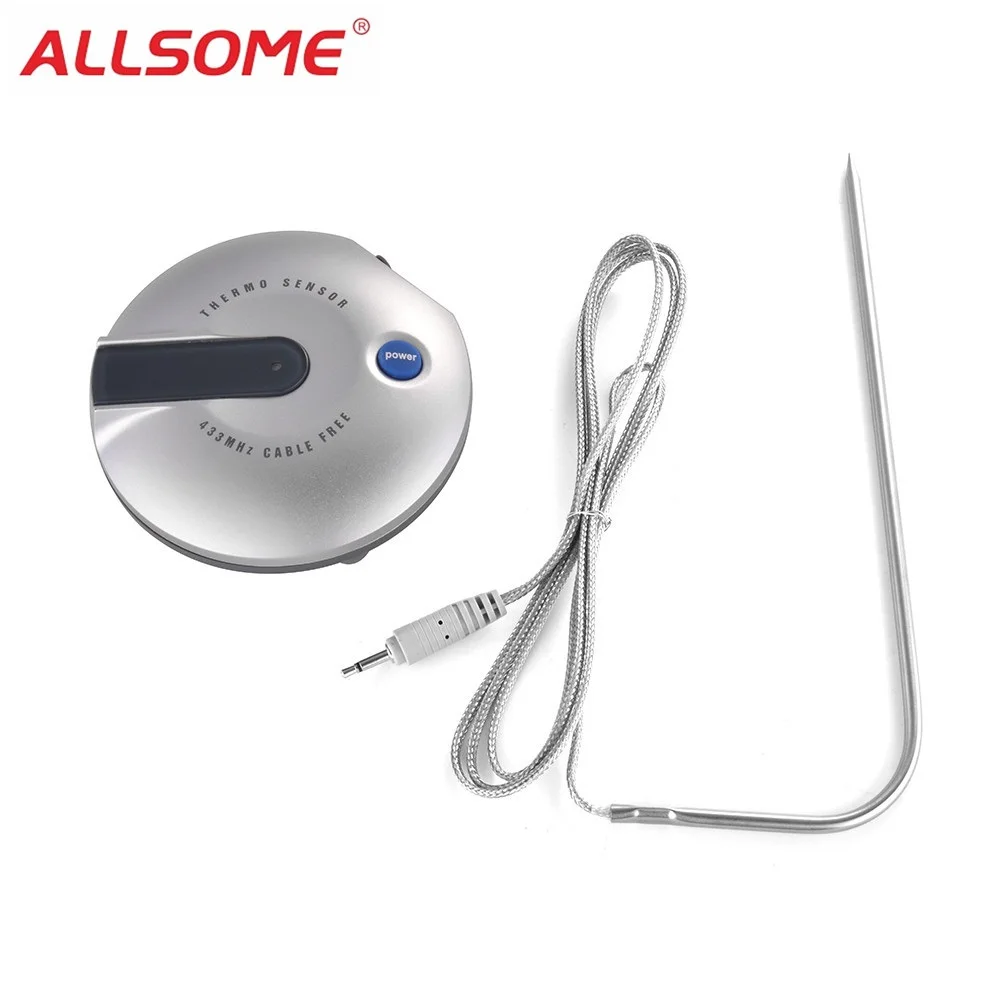 

ALLSOME Bluetooth Digital BT BBQ Grill Thermometer Stainless Sensor Probe Timer Alarm for iOS Android Phones HT1675
