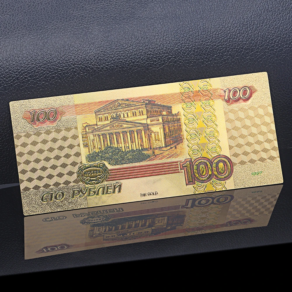 Золотые банкноты VNFURU 100 рубля Европейский садовый замок золотая монета 24K 999999