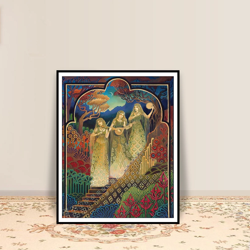 

The Sisters Of Mercy Pagan Music Goddess Art Print Psychedelic Pagan Gypsy Witch Bohemian Mythology Goddess Posters And Prints