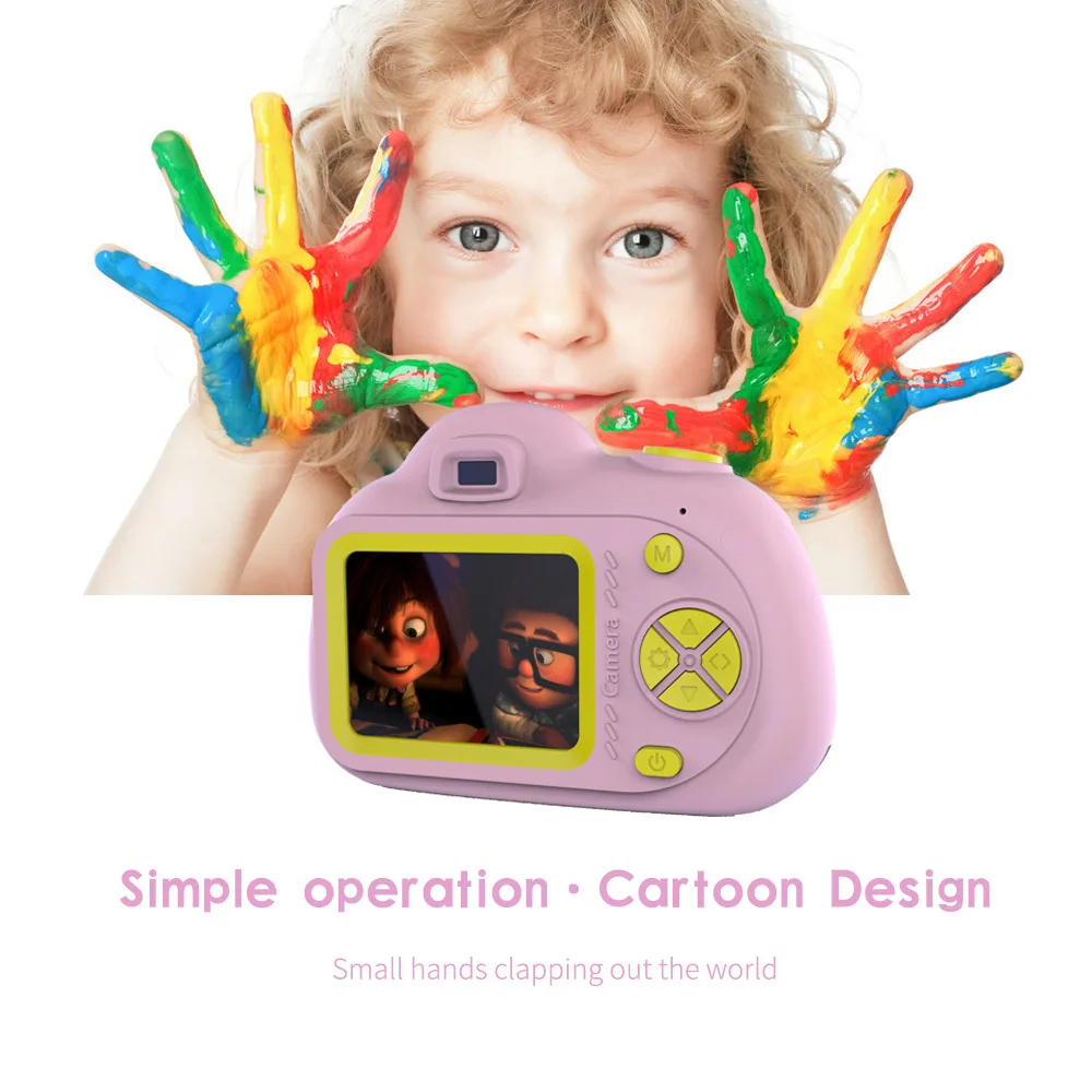 

HD Mini Digital Cartoon Camera Kids Game Toys Chargable Video Photography Cute Color Toys Educational For Toddler Children Gifts