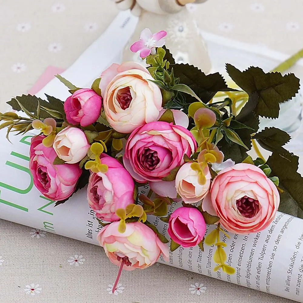 10heads-1-bundle-Silk-tea-roses-Bride-bouquet-for-Christmas-home-wedding-new-Year-decoration-fake (3)