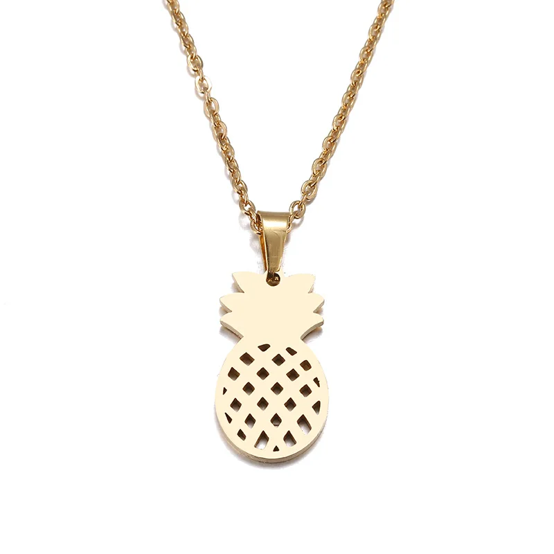 Hibobi Stainless Steel Necklace Women Jewelry Pineapple Trendy Necklaces Pendants Chain Donot Fade Valentine's Day Gift (4)