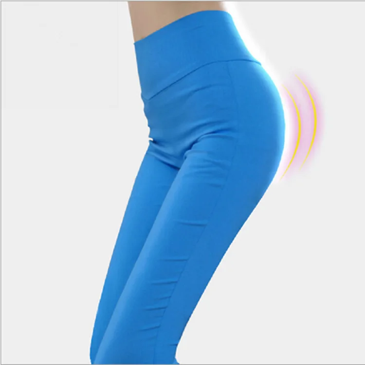 South Korea nine woven Leggings autumn thin elastic feet female candy