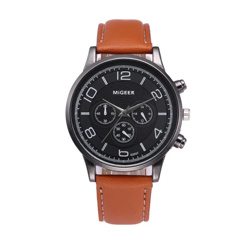 

2018 New Fashion Retro Design Leather Band Analog Alloy Quartz Wrist Watch quartz wristwatches Drop Shipping Z0107