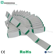 250 шт./лот, на заказ, UHF RFID, дешевые бирки рулон, записываемые, читаемые RFID бирки для магазина одежды