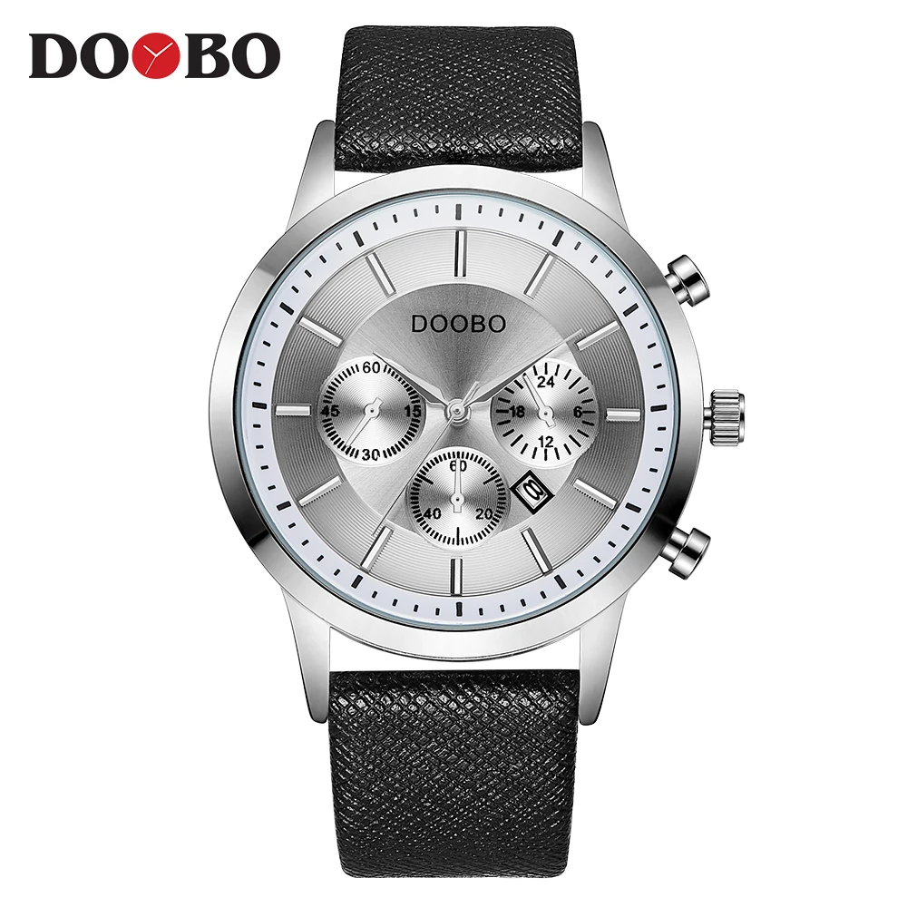 DOOBO мужские часы лучший бренд класса люкс модные и повседневные Бизнес Кварцевые часы Дата водонепроницаемые наручные часы Hodinky Relogio Masculino - Цвет: D034 white