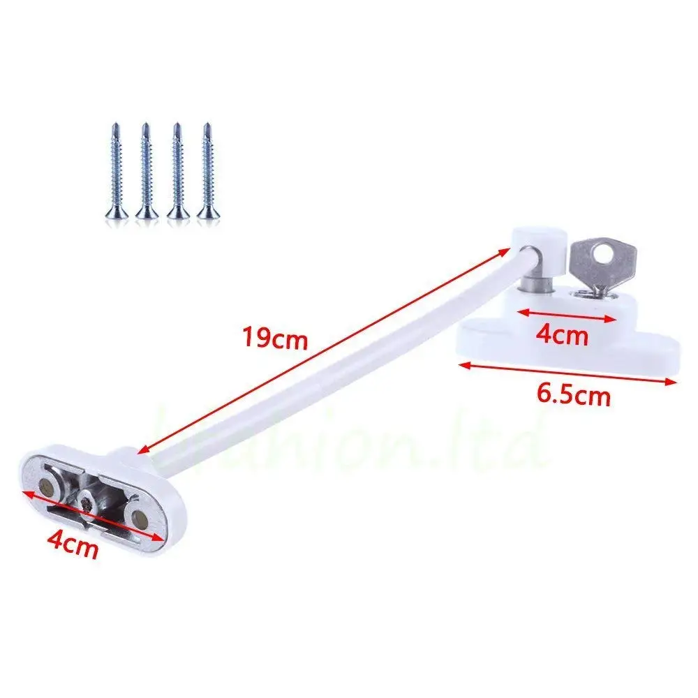 

2pcs Window Restrictors Door zinc alloy Cable Lock Child Baby Safety Security Wire Catch Children Security Car Window Cable lock