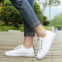 TAOFFEN Women Sneakers Shoes Casual Women Shoes Fashion Vulcanized Women Shoes Daily Flat Shoes Beach Footwear Size 35-40