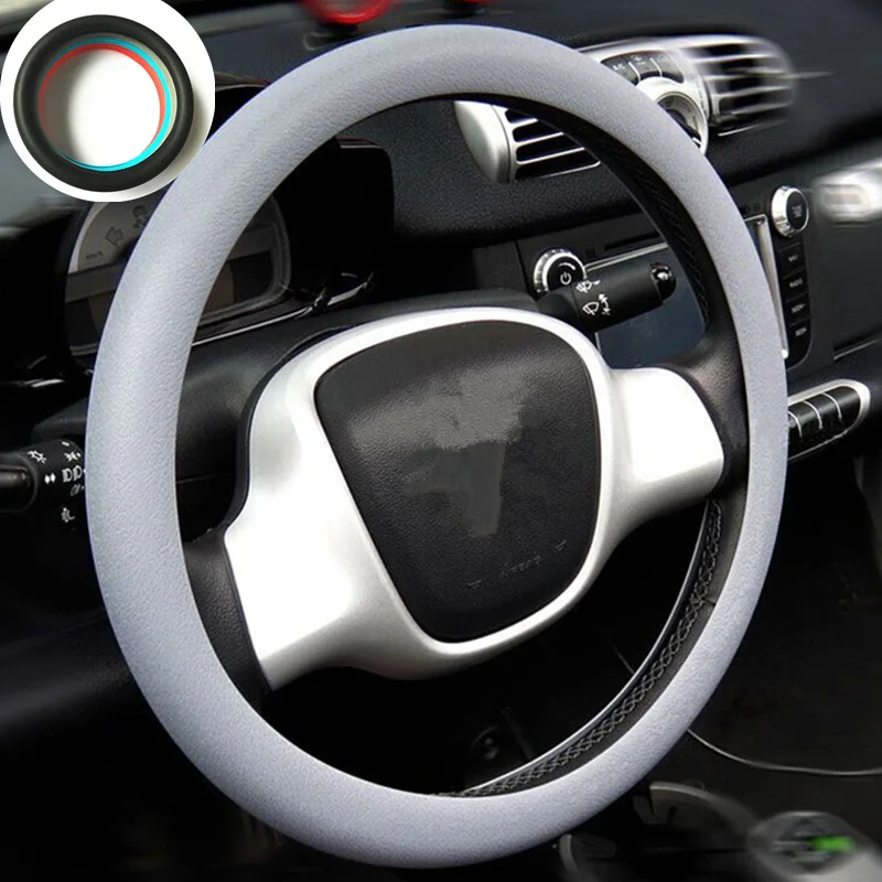 Buy Car styling Hot silicone car steering wheel cover