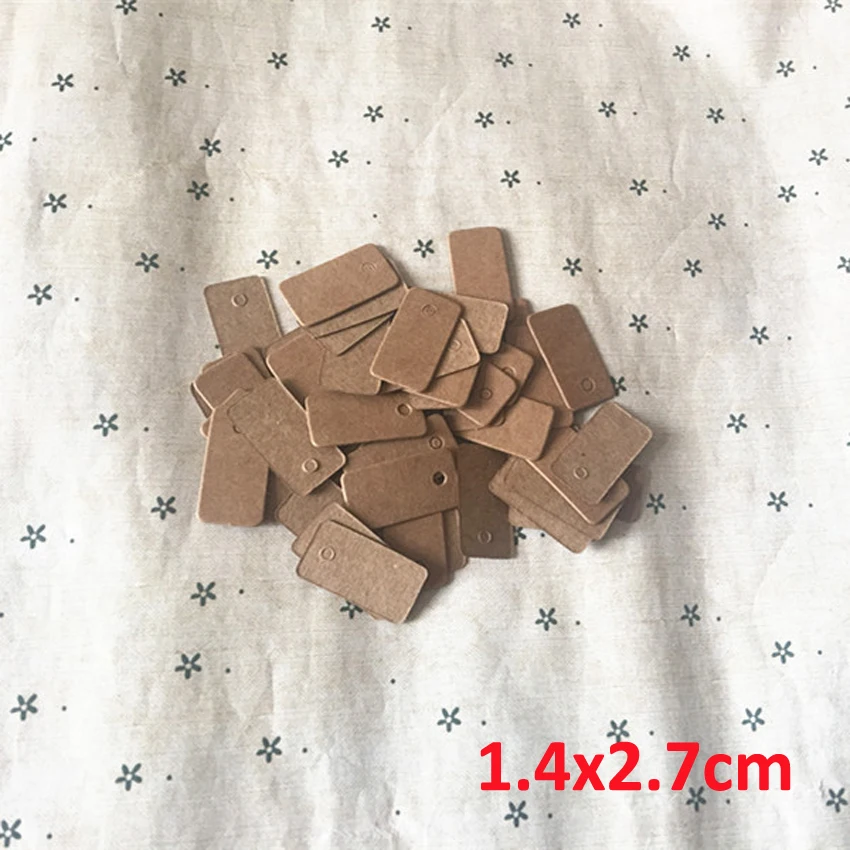 300 шт. 1/2/3/4/5/6/7 см квадратный крафт бумага небольшой ярлык/бирка для одежды чистый
