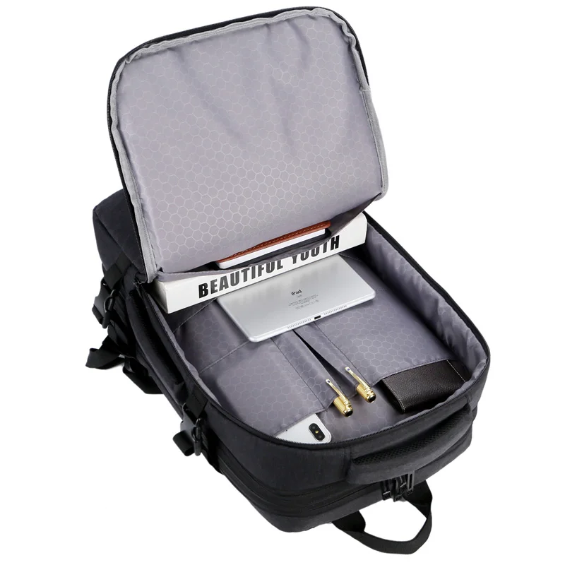 

2019 Hidden Anti theft Zipper 15.6 inch Men School Laptop Backpacks Water Repellent Travel 20L Multi USB Charger Male Mochila
