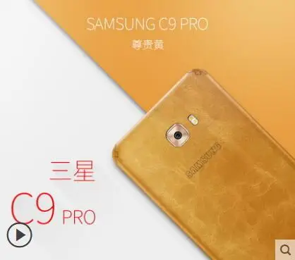 

For Samsung Galaxy c9 pro case Luxury Genuine leather Natural Thin sticker Scratch proof fingerprint case for samsung a6s cover