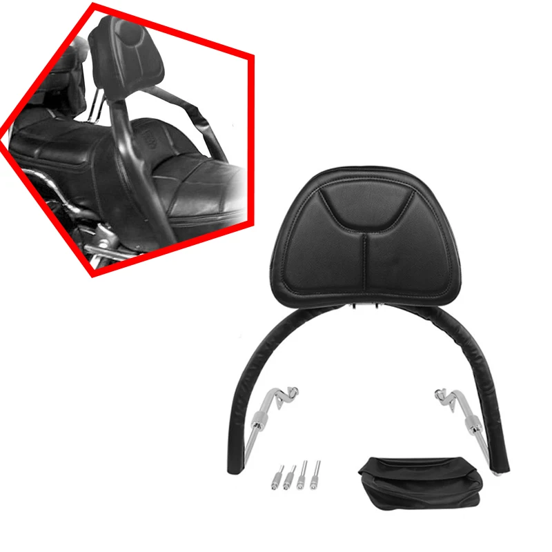 

PU Leather Hight Quality Steel Black Motorcycle Driver Sissy Bar Backrest For Honda Goldwing GL1800 GL 1800 2001-2017