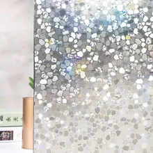 3D лазерная каменная оконная пленка, стеклянная матовая наклейка, без клея, статическая анти-УФ пленка для занавесок для ванной комнаты, Солнцезащитная пленка для двери, домашний декор